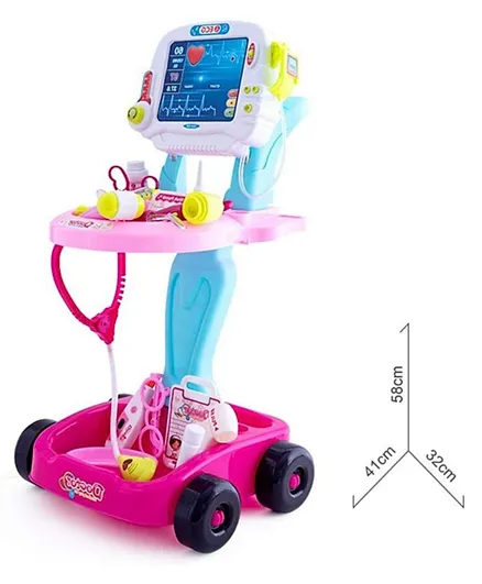Factory Price Pretend Play Doctor Trolley - Pink