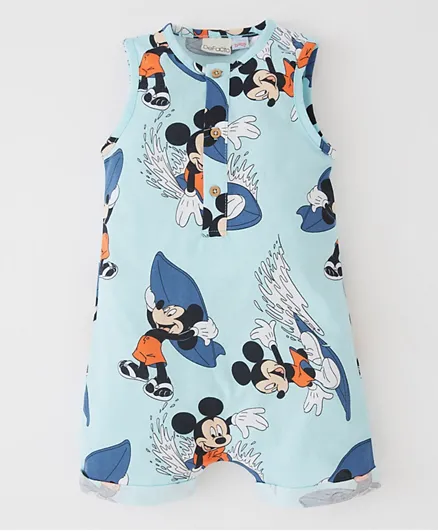 DeFacto Mickey Mouse Romper - Turquoise