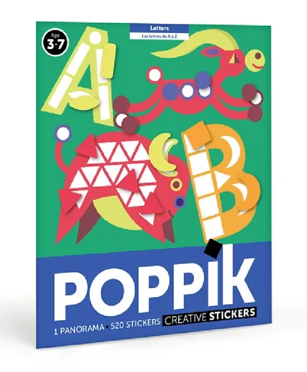 Poppik My Sticker Mosaic ABC Multicolour - 520 Stickers