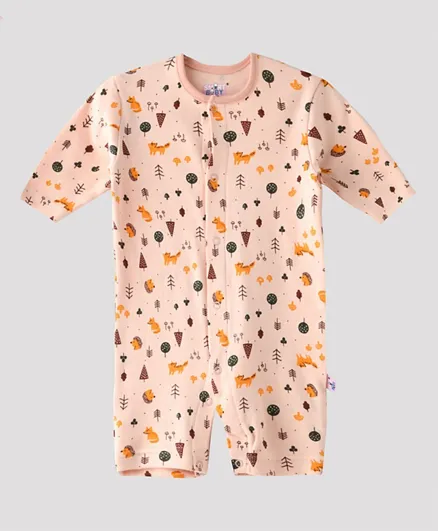 Smart Baby All Over Printed Romper - Peach