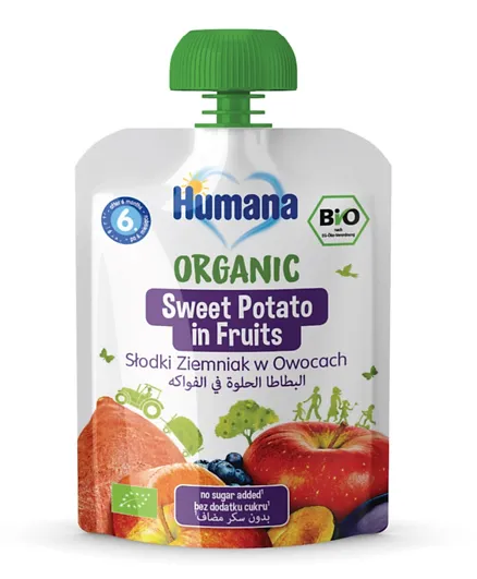 Humana Organic Sweet Potato Baby Puree - 90g