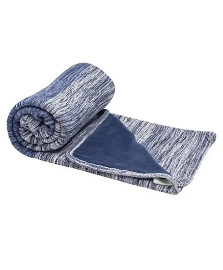 بطانية سرير أطفال أنيقة بطبقة مزدوجة من سنوزبيبي - أزرق نيلي