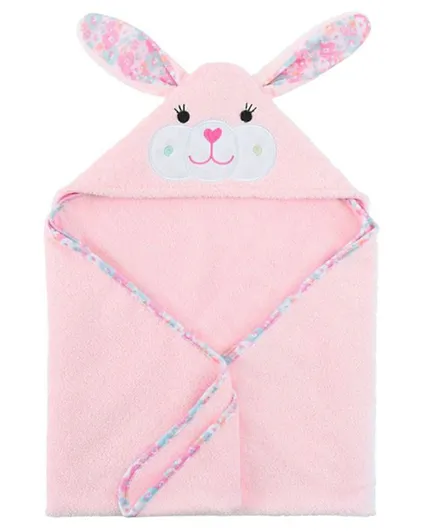 منشفة بياتريس الأرنب بغطاء للرأس من زووشيني - وردي