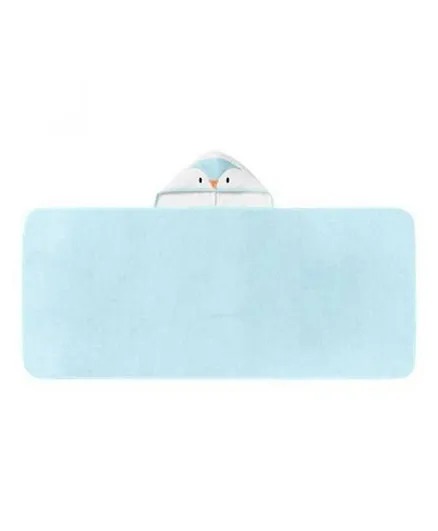 Tommee Tippee Splashtime Hug n Dry Hooded Towel Percy the Penguin Grofriend -  Blue