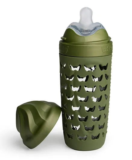 زجاجة إيكو للأطفال من هيروبيليتي بلون الغابة الخضراء - 320 مل