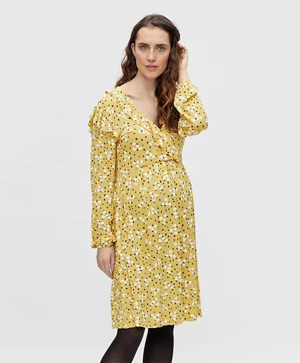 Mamalicious Mlhilde 2-in-1 Maternity Feeding Dress - Misted Yellow