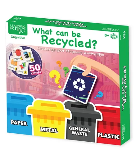 Learning KitDS What Can Be Recycled Set with 50 Cards - Multicolor