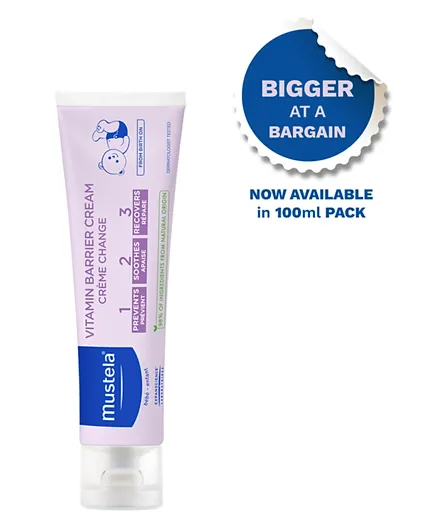 Mustela Baby 123 Vitamin Barrier Cream Diaper Rash Cream - 100ml