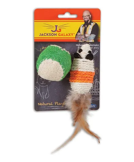 Petmate Jackson Galaxy Rope Mouse with Ball