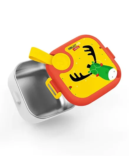 رابيتات - صندوق غداء من الفولاذ المقاوم للصدأ مع ملعقة غداء صغيرة - لأروع الأطفال