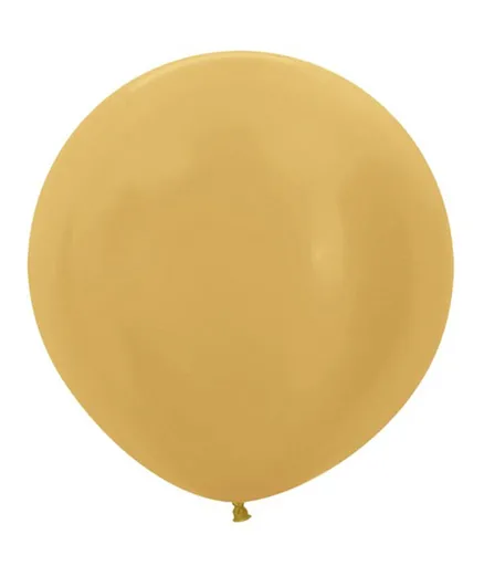Sempertex Round Latex Balloons Metallic Gold - 2 Pieces