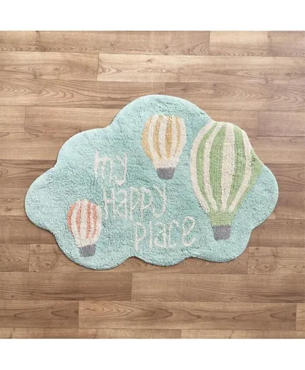 HomeBox Playland My Happy Place Shaped Cotton Tufted Rug