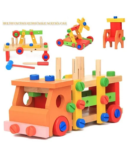 Factory Price Wooden Multifunctional Removable Tools Set Assembling Activity Construction Set