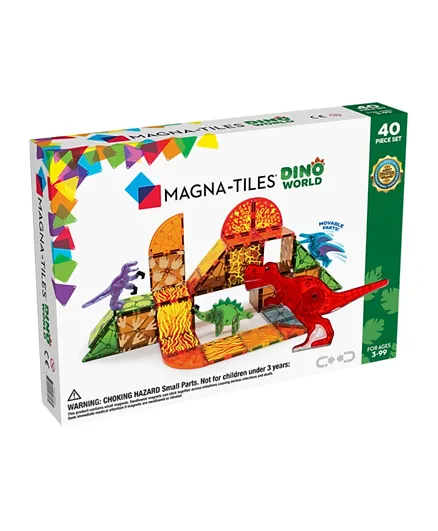 Magna-Tiles Dino World Set - 40 Pieces
