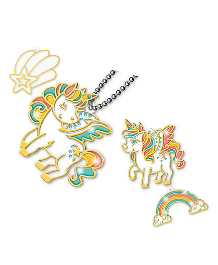 Eazy Kids DIY Crystal Pendant Making & Coloring Set - Unicorn