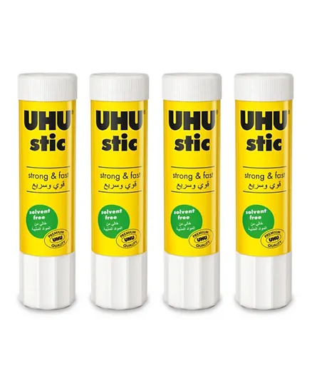 UHU The Proven Glue Stick Pack of 4 - 21g