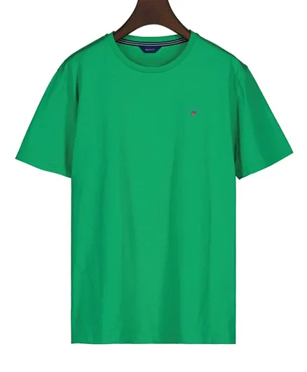 Gant Logo Embroidered T-Shirt - Green