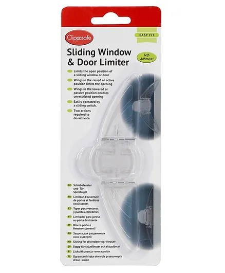 Clippasafe Sliding Door & Window Limiter - Clear