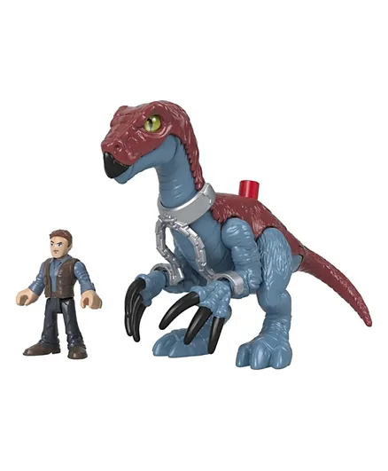 Fisher Price Imaginext Jurassic World Dominion Therizinosaurus Dinosaur and Owen Grady Figure Set
