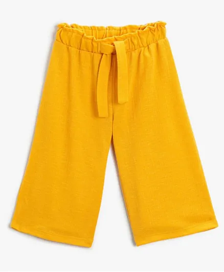 Koton Solid Pants - Yellow