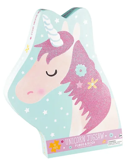 Floss & Rock Fairy Unicorn Jigsaw Puzzle with Shaped Box - 40 Pieces