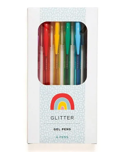 Petit Monkey  Glitter Gel Pens - 6 Pieces