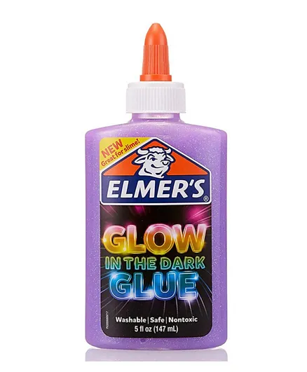 ELMER'S Glow in The Dark Glue Purple 5 Oz