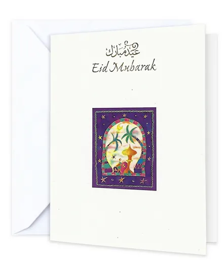 FGLT Eid Mubarak greeting card with envelope - Multicolour