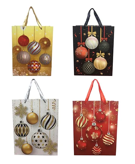 حقيبة هدايا برين جيجلز لزينة الكريسماس تحتوي على 12 كرة - متنوعة