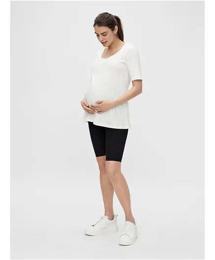 Mamalicious Mljoplin Maternity Bike Shorts -Black Denim
