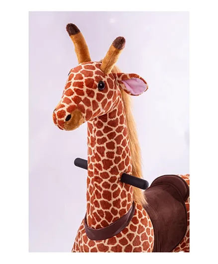 TobysToy Gidygo Ride-on Cycle Kids Operated Animal Riding Giraffe - Brown