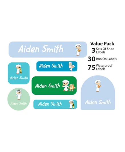 Ajooba My Labels Personalised Name Labels for Kids My Nursery Labels 029 - Pack of 108