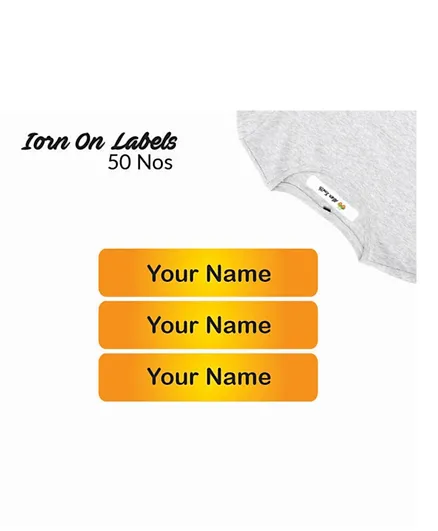 Ajooba Personalised Name Iron On Clothing Labels ICL 3015 - Pack of 50