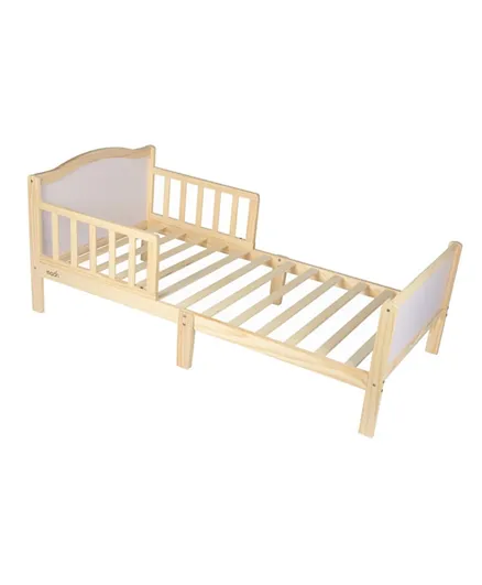 Moon Wooden Toddler Bed With Safety Guard Rail - Natural wood