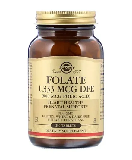 Solgar Folic Acid 800 Mcg - 250 Tablets