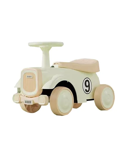 Factory Price Nolan Kids Balancing Ride-On Vintage Car with Steering Wheels - Green