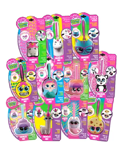 Yoyo Lipgloss Squeeez Balms Pack of 1 - (Assorted Color and Designs)
