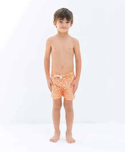 Badawii Sunset Vibes Swim Shorts - Orange