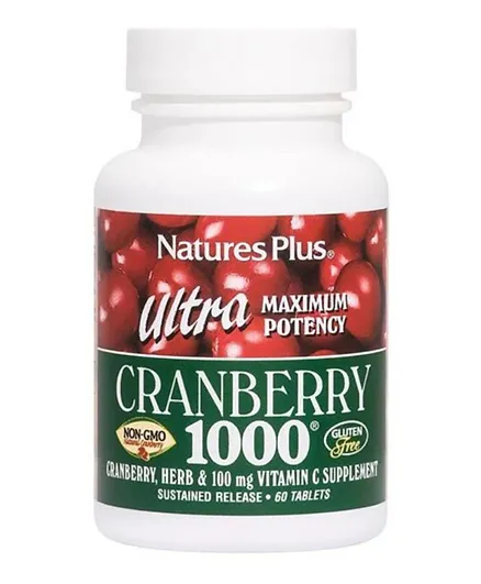 Natures Plus Ultra Cranberry 1000 Sustained Release - 60 Tablets