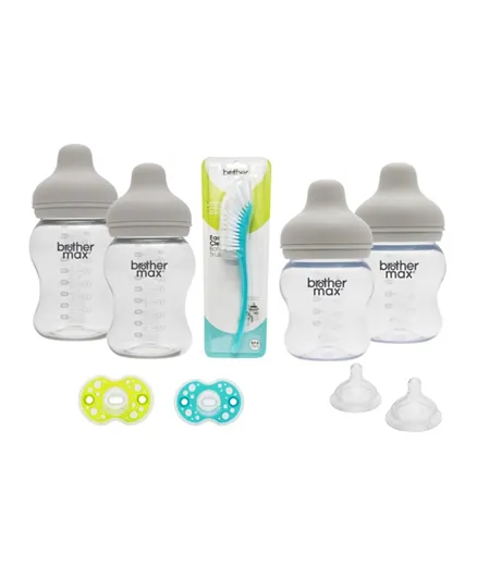 Brother Max PP Extra Wide Feeding Bottle Kit - Pack of 9