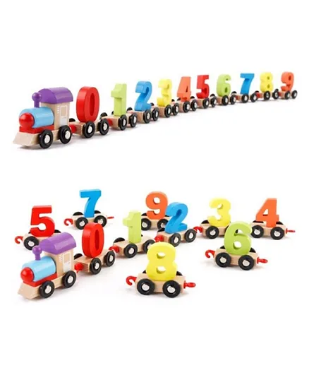 Brain Giggles Wooden Number Train Educational Toy