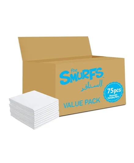 Smurfs Disposable Changing Mats - 75 Pieces