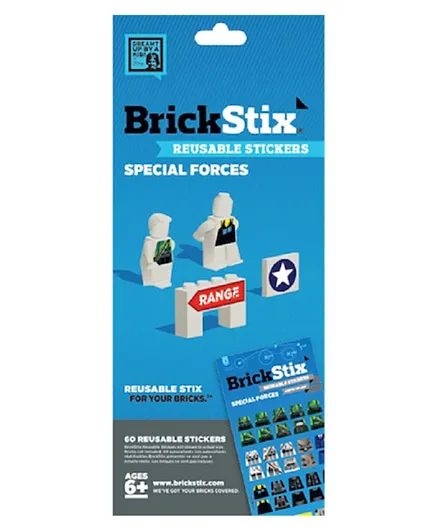 BrickStix Reusable Special Forces  Stickers - Multicolour