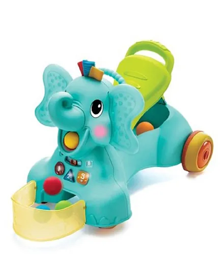 BKids 3 in 1 Sit Walk and Ride Elephant - Blue
