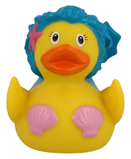 Lilalu Mermaid Rubber Duck Bath Toy - Yellow and Blue