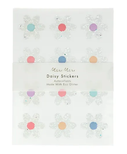 Easter Party Glitter Daisy Stickers - Pack of 8 Sheets