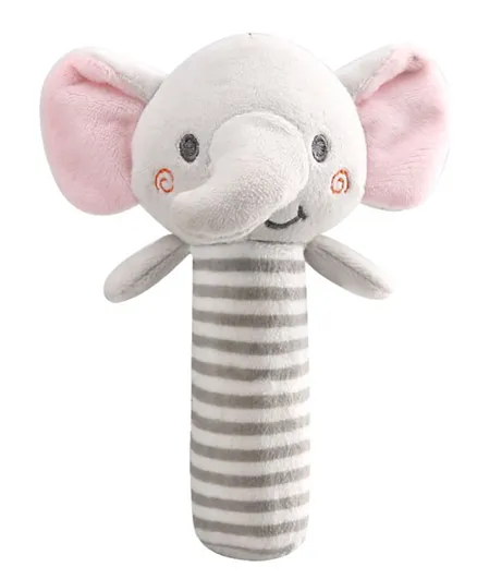 Tololo Baby Rattle Animal Finger Bar Toy Elephant - Grey