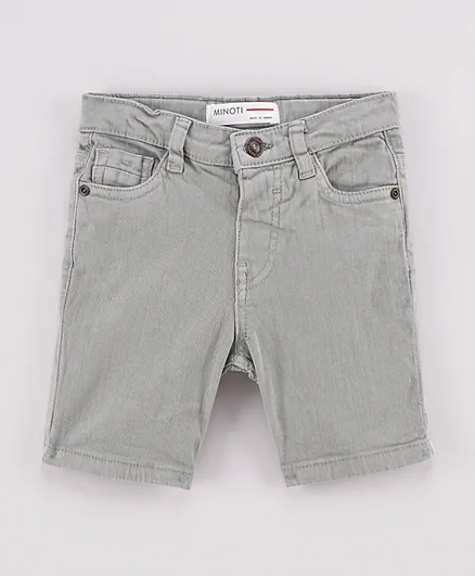 Minoti Basic Twill Shorts - Grey