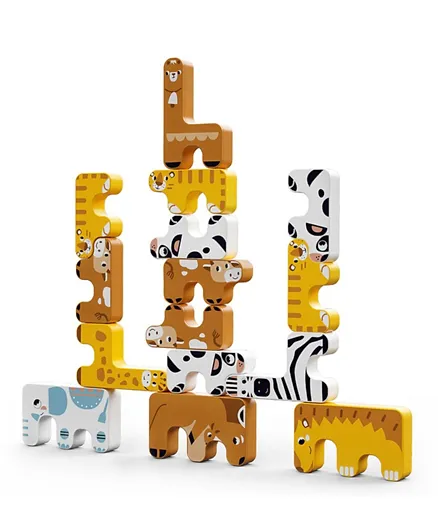 Tumama Toys Animals Stacking Game - 15 Pieces