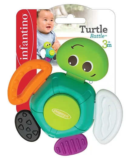 Infantino Turtle Rattle - Multicolour